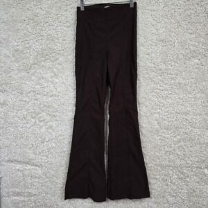 Garage Flare Pants Womens XS Brown High‎ Rise Seam Front Stretch Retro Y2K